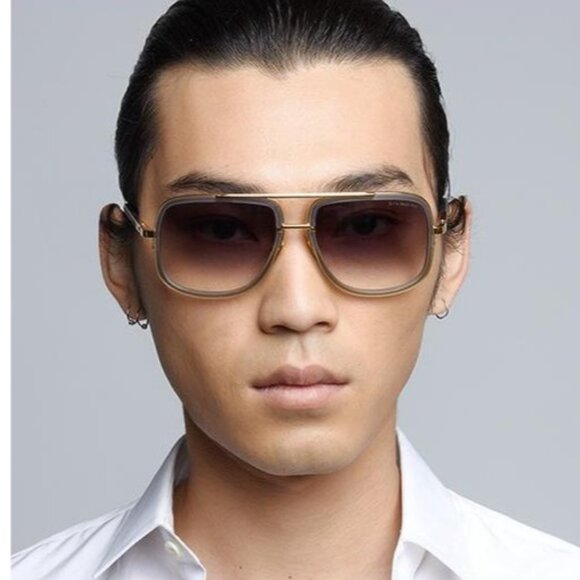 NEW  DITA SUNGLASSES BLACK GREEN AVIATOR MEN EYEWEAR DITA - Picture 3 of 4